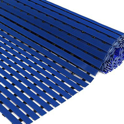 Половой коврик PVC выскальзывания крытых прокладок анти- 12 влажной метра сини рогожки решетки безопасности